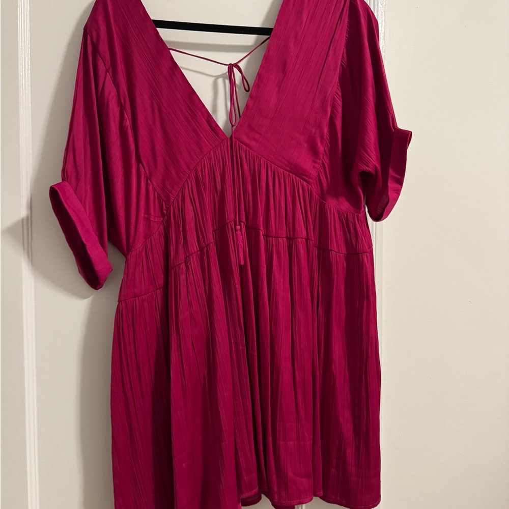 Free People Magenta Mini Dress